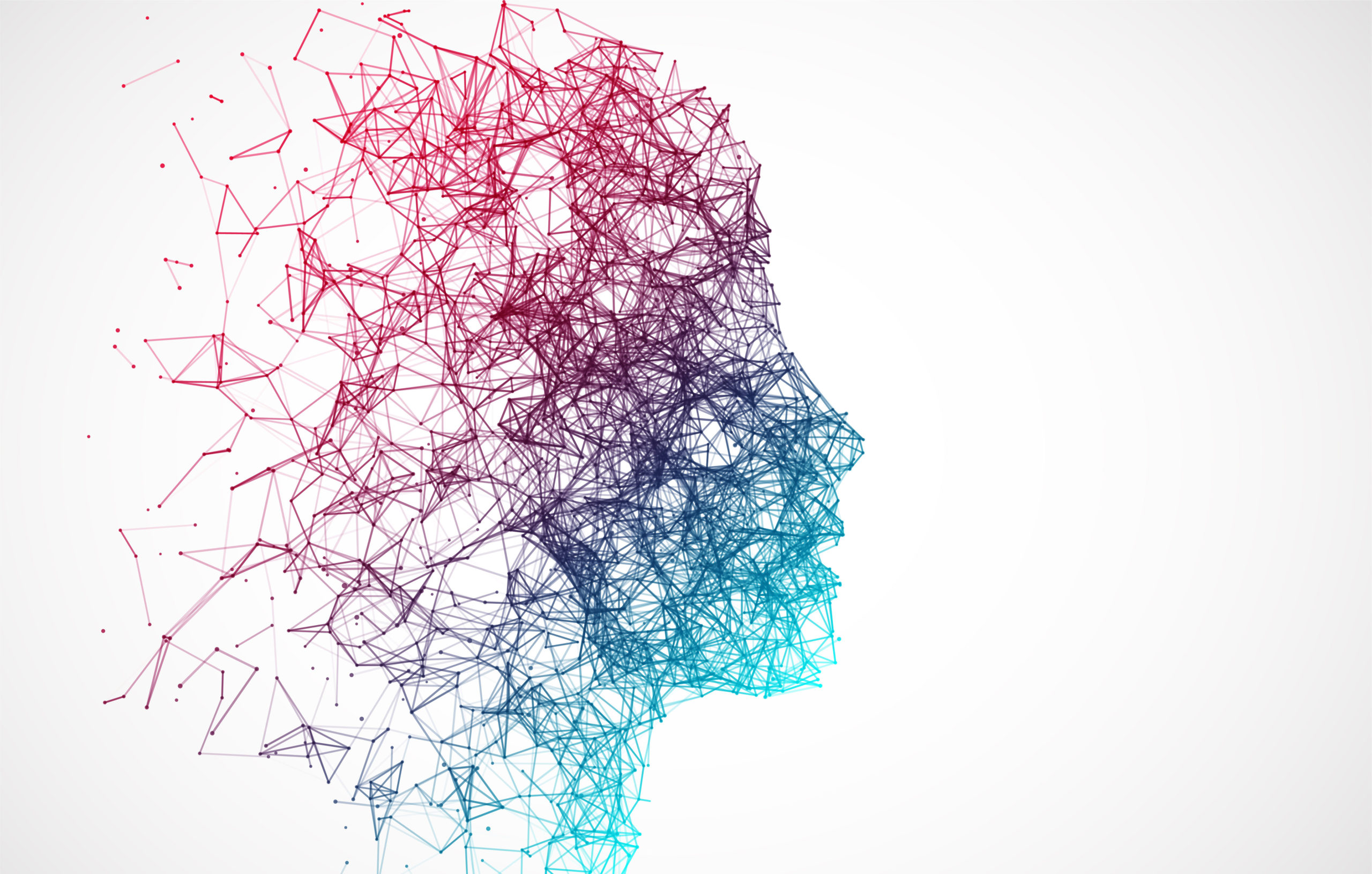 Artificial Intelligence concept. Creative brain concept background. Vector science illustration.